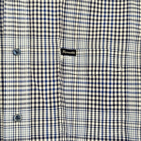Faconnable Men’s Blue Plaid Long Sleeve Business Button Down Dress Shirt Size L - Picture 2 of 5